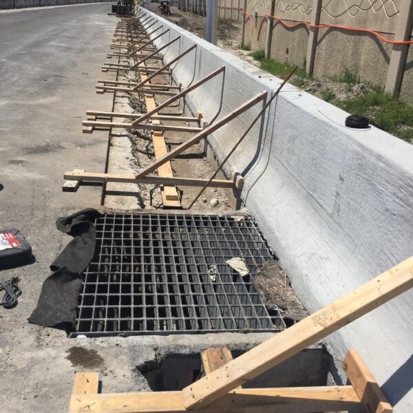 highway trench drain installation