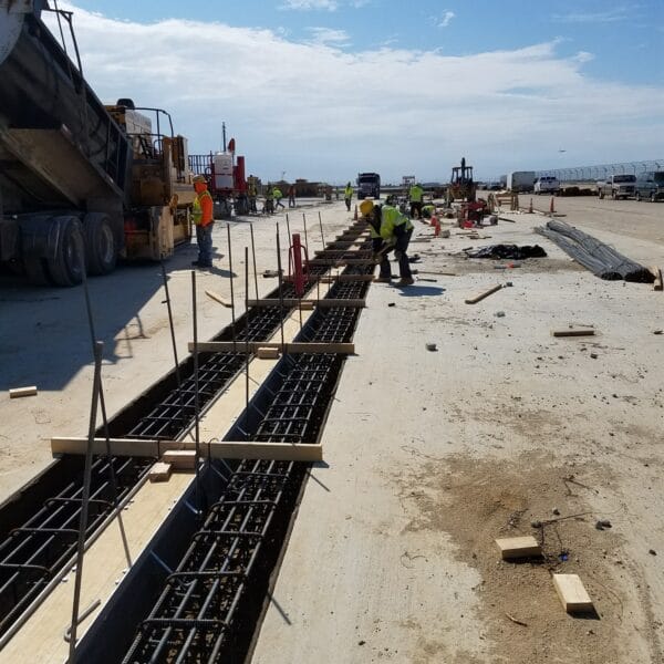 airport trench drain installation