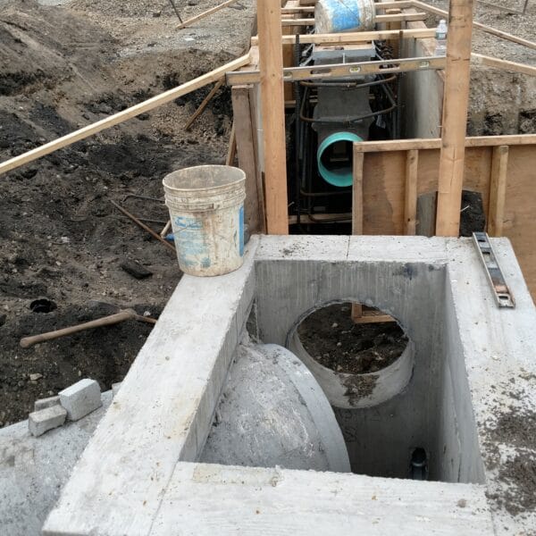 concrete trench drain system installation