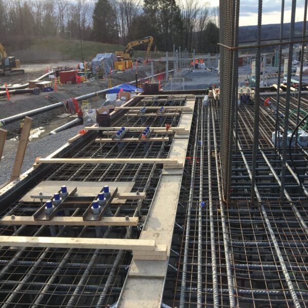 trench drain layout that is designed around an industrial process