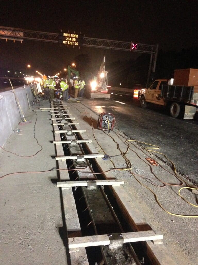 highway trench drain installation