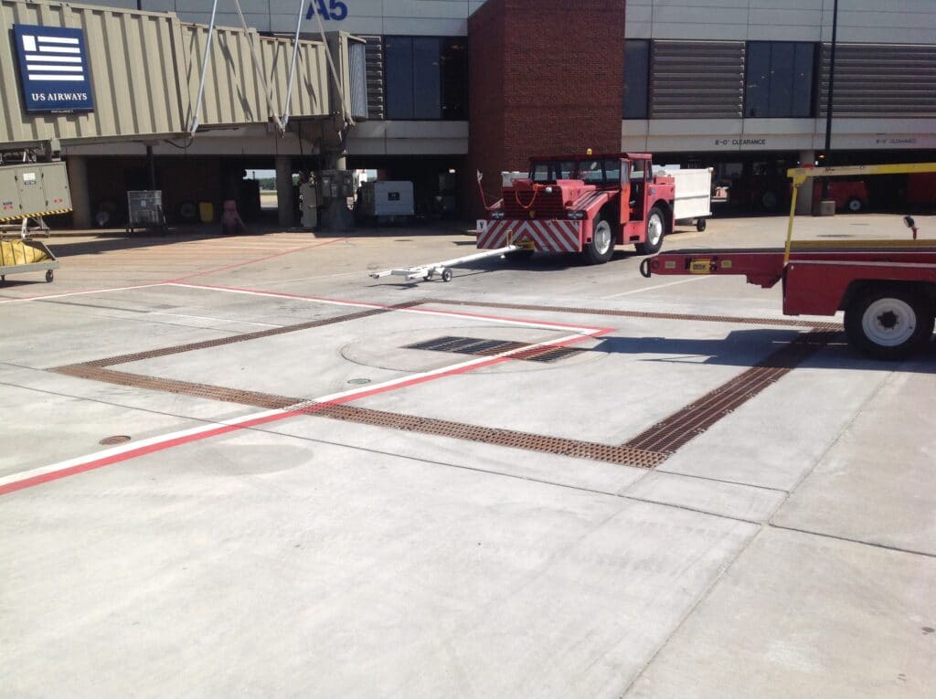 Trench drains at Richmond International Airport