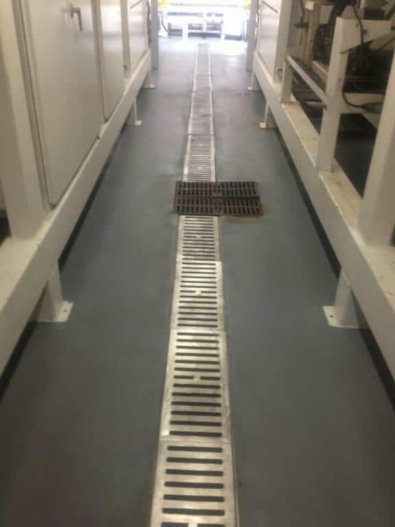 Wide stainless steel trenches