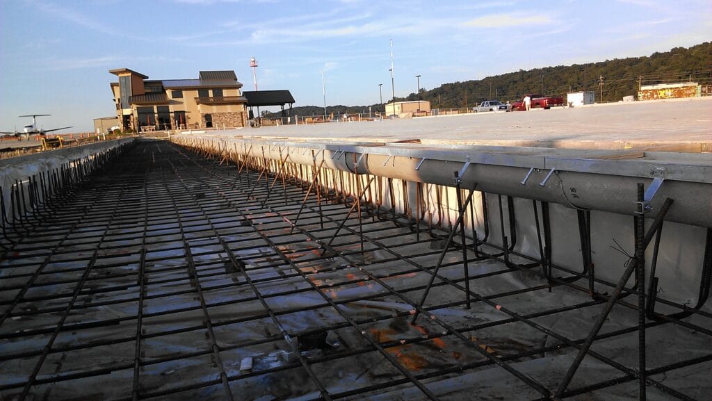 Trench drain at hangar in Cleveland Airport, TN