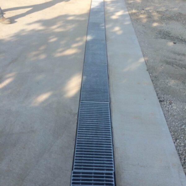 Trench Drain with Galvanized Steel Bar Grate