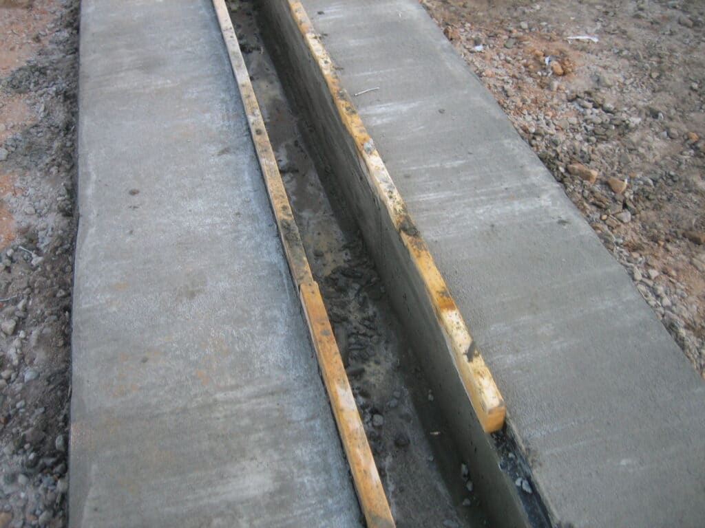 handforming a trench drain 7