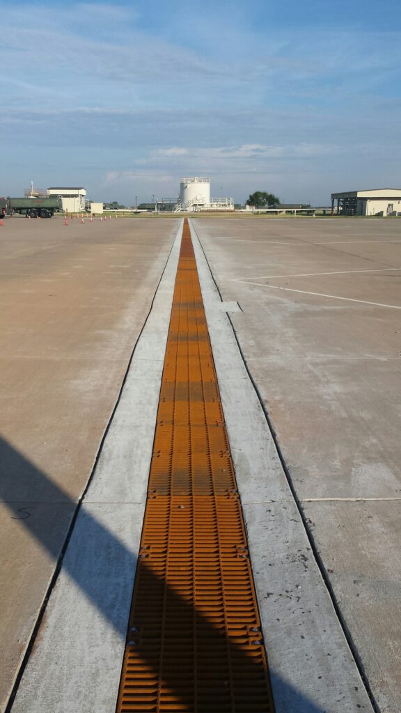 Aircraft trench drain at Sheppard AFB, TX