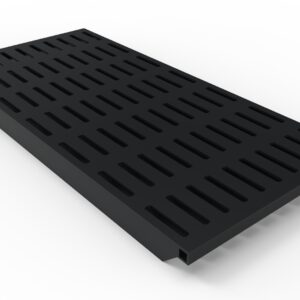black slotted trench drain grate