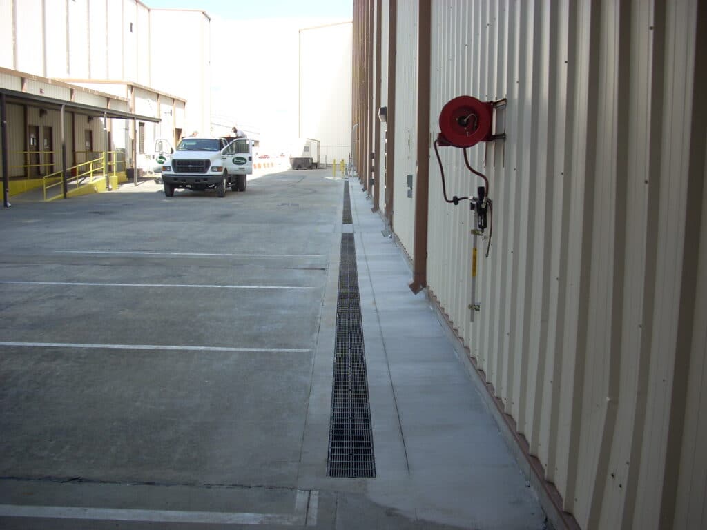 Hangar trench drains at Robbins AFB