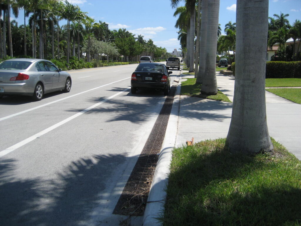 Pedestrian openings in trench drain