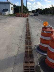 Entrance trench drains