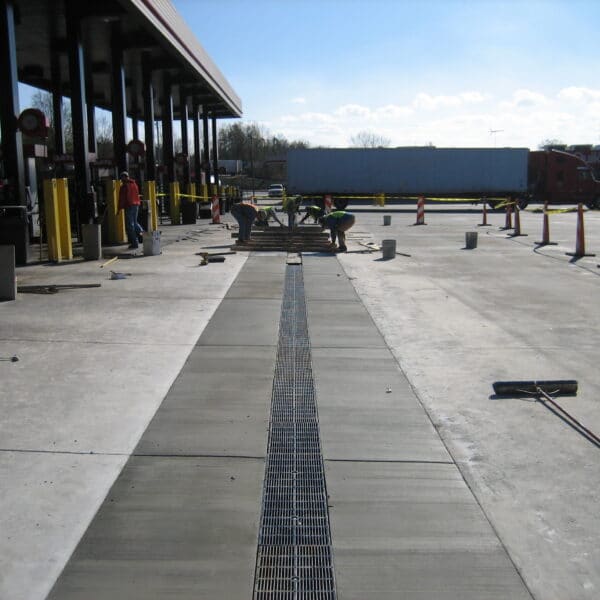 gas station trench grate and trench drain system