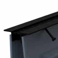 Heavy duty ADA and Heel proof black coated steel slot drain frame
