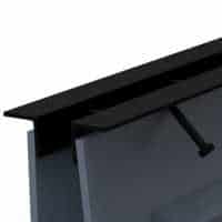 Extreme duty black coated steel slot drain frame