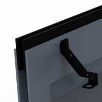 Medium duty black coated slot drain frame - ADA compliant and Heel proof