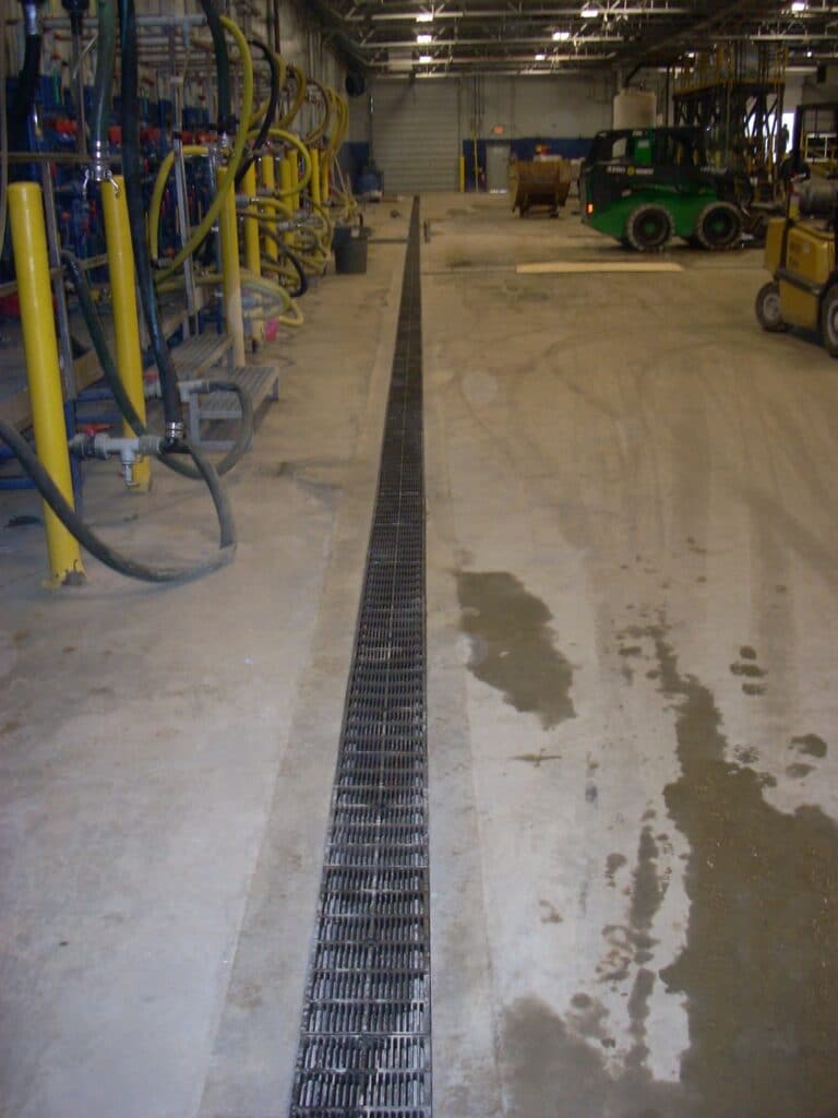 Chemical Containment trench drains