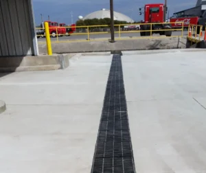 Drainage system for truck dock