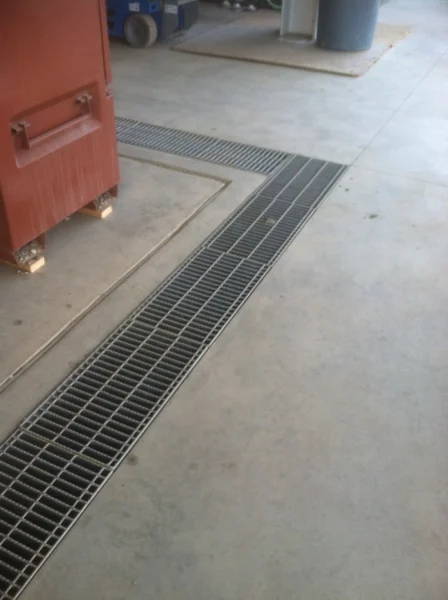 Use of trench drain