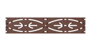 Top view of rendered trench drain grate